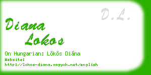 diana lokos business card